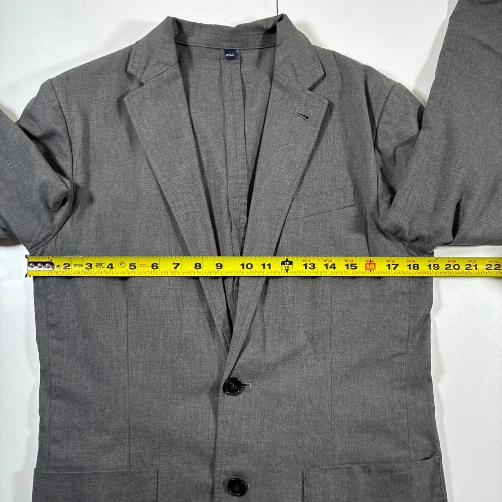J.Crew Thompson Unstructured Blazer 38 Grey‎ Cotton Twill Jacket (Tag 36)